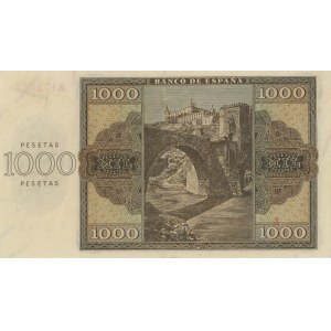 SPAGNA 1000 Pesetas 1936 pick#103a numero a matita...