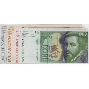 ESPAGNE lot de 4 billets : 1000 Pesetas 1992 pick#163 + 20...
