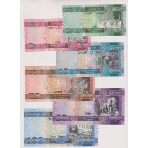 South Sudan - 1 + 5 + 10 + 25 + 50 + 100 Pound del . Rif. Pi...