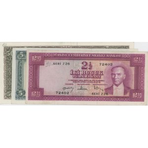 TURCHIA lotto di 3 banconote: 2 1/2 lire 1951-1960 pick#150 ...