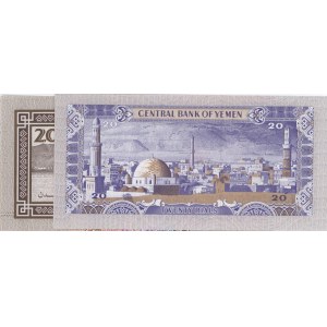 YEMEN 1985-1990 2X20 Rial pick#19-26 numero a matita...