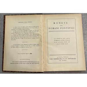 Santamaria, Monnaies des Pontifes romains, 27 avril 1942, 149...