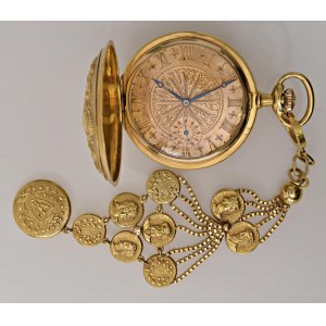 OMEGA -Grand Prix Paris 1900- Tripla cassa in oro 18kt con d...