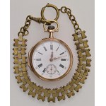 Pocket watch, double case in unmarked gold (probably...