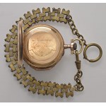 Pocket watch, double case in unmarked gold (probably...