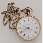 English "John Russel" pocket watch, double gold case...