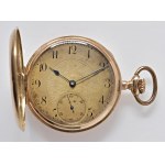 Unbranded 14kt gold double case pocket watch...