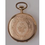 Unbranded 14kt gold double case pocket watch...