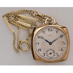 ROLEX Montre de poche, boîtier simple en or 18kt. Cadran en ...