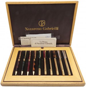NAZARENO GABRIELLI - Box with 10 pens, 4 Ballpoint and 6 Stylus...