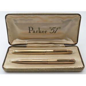 PARKER -Soubor 2 ohrádek-Parker 51. Plnicí pero a mechanická tužka...