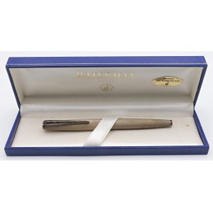 WATERMAN -Penna Stilografica- Corpo e cappuccio in argento 9...