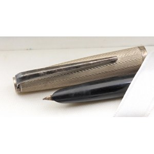 WATERMAN -Penna Stilografica- Corpo e cappuccio in argento 9...