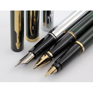 WATERMAN -Lotto di 3 penne- N.2 Stilografiche con ricarica a...