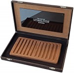 AURORA -Pencil box- covered in imitation velvet with ...