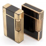 ST. DUPONT -Lot of two lighters- Bodies laminated in gold co...
