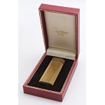 CARTIER -Lighter- Yellow gold plated body, 7 cm high,...