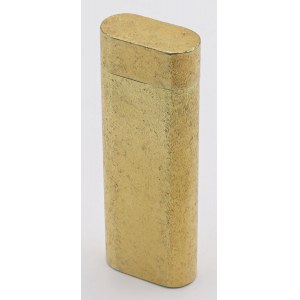 CARTIER -Accendino- corpo con placcatura in oro. Alto 7 cm, ...