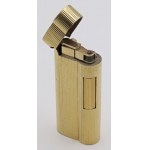 CARTIER -Lighter- laminated gold body with vert striations...