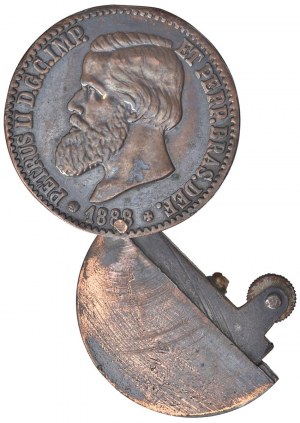 COIN/LIGHTER. Representation of 2000 Brazilian Reis (...