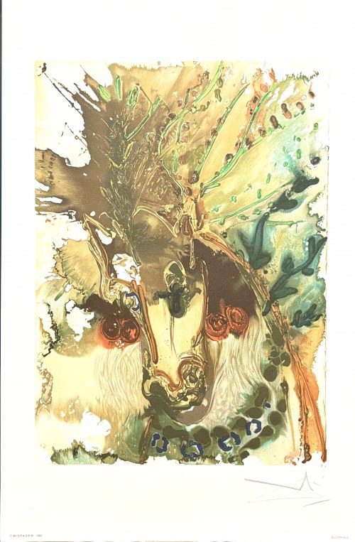 Salvador Dali (1904-1989), Bucefał. Z cyklu: Les Chevaux de Dali (Konie dalińskie), 1983