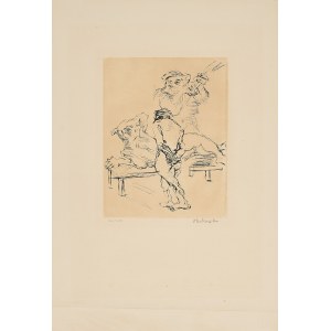 OSKAR KOKOSCHKA, Prügelszene, Dionysos und Xanthias werden wechselweise von Aiakos verprügelt, OSKAR KOKOSCHKA, Prügelszene, Dionysos und Xanthias werden wechselweise von Aiakos verprügelt