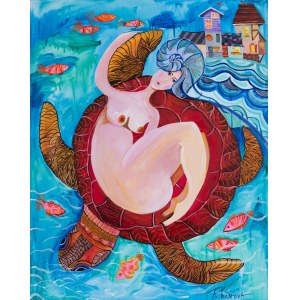 Hanna Pushkarova, Riding the Turtle, 2025