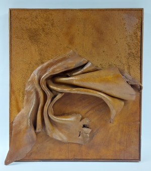 Tadeusz Kobak (1927 - 2015), Płaskorzeźba - forma skórzana - przenikanie