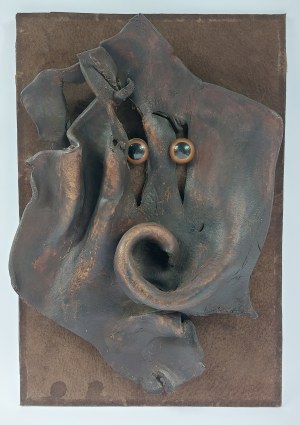Tadeusz Kobak (1927 - 2015), Płaskorzeźba - forma skórzana - słoń