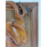 Tadeusz Kobak (1927 - 2015), Bas-relief - Buffalo - leather form, 1988.