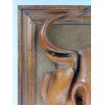 Tadeusz Kobak (1927 - 2015), Bas-relief - Buffalo - leather form, 1988.