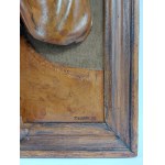 Tadeusz Kobak (1927 - 2015), Bas-relief - Buffalo - leather form, 1988.