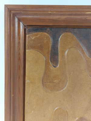 Tadeusz Kobak (1927 - 2015), Płaskorzeźba - Fala - forma skórzana