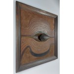 Tadeusz Kobak (1927 - 2015), Leather relief Vertical Gaze, 1985.