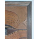 Tadeusz Kobak (1927 - 2015), Leather relief Vertical Gaze, 1985.