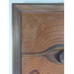 Tadeusz Kobak (1927 - 2015), Leather relief Vertical Gaze, 1985.