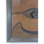Tadeusz Kobak (1927 - 2015), Leather relief Vertical Gaze, 1985.