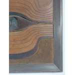 Tadeusz Kobak (1927 - 2015), Leather relief Vertical Gaze, 1985.