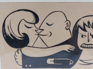 Tadeusz Kobak (1927 - 2015), Grafika - agrafka, 1970 r..