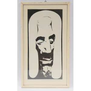 Tadeusz Kobak (1927 - 2015), Grafika - Jezus Chrystus (?), 1980 r.