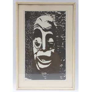 Tadeusz Kobak (1927 - 2015), Grafika - twarz, 1974 r.
