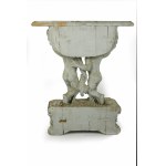 Consolle Genovese con base a putti scolpiti.