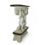 Consolle Genovese con base a putti scolpiti.