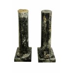 Coppia di belle colonne in marmo Portoro