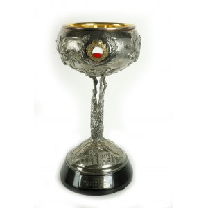 Coppa argentata della 25esima fiera del bue grasso. Moncalvo 1949