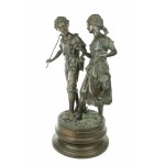 Ernest Rancoulet (Sorèze , 1842 - Bordeaux, 1905), Grande sculpture en bronze Le pèche original.