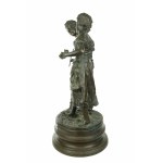 Ernest Rancoulet (Sorèze , 1842 - Bordeaux, 1905), Grande sculpture en bronze Le pèche original.