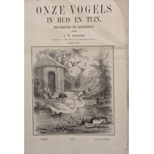 Raccoglitore con 56 incisioni a colori rappresentanti uccelli tratte da Onze Vogels in HDIS en TUIN, 1876 Leiden
