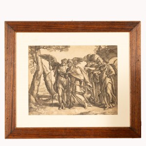 Hendrick Goltzius (Muhlbracht, 1558 - Haarlem, 1617), Lot e le sue figlie lasciano Sodoma