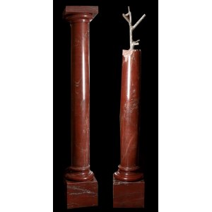 Coppia di colonne in marmo rosso antico